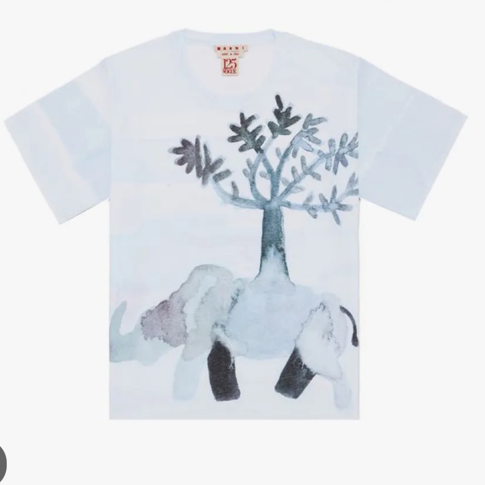 Marni x Vogue Crew‎ Neck T-shirt by Francesco Clemente $390 Size XS